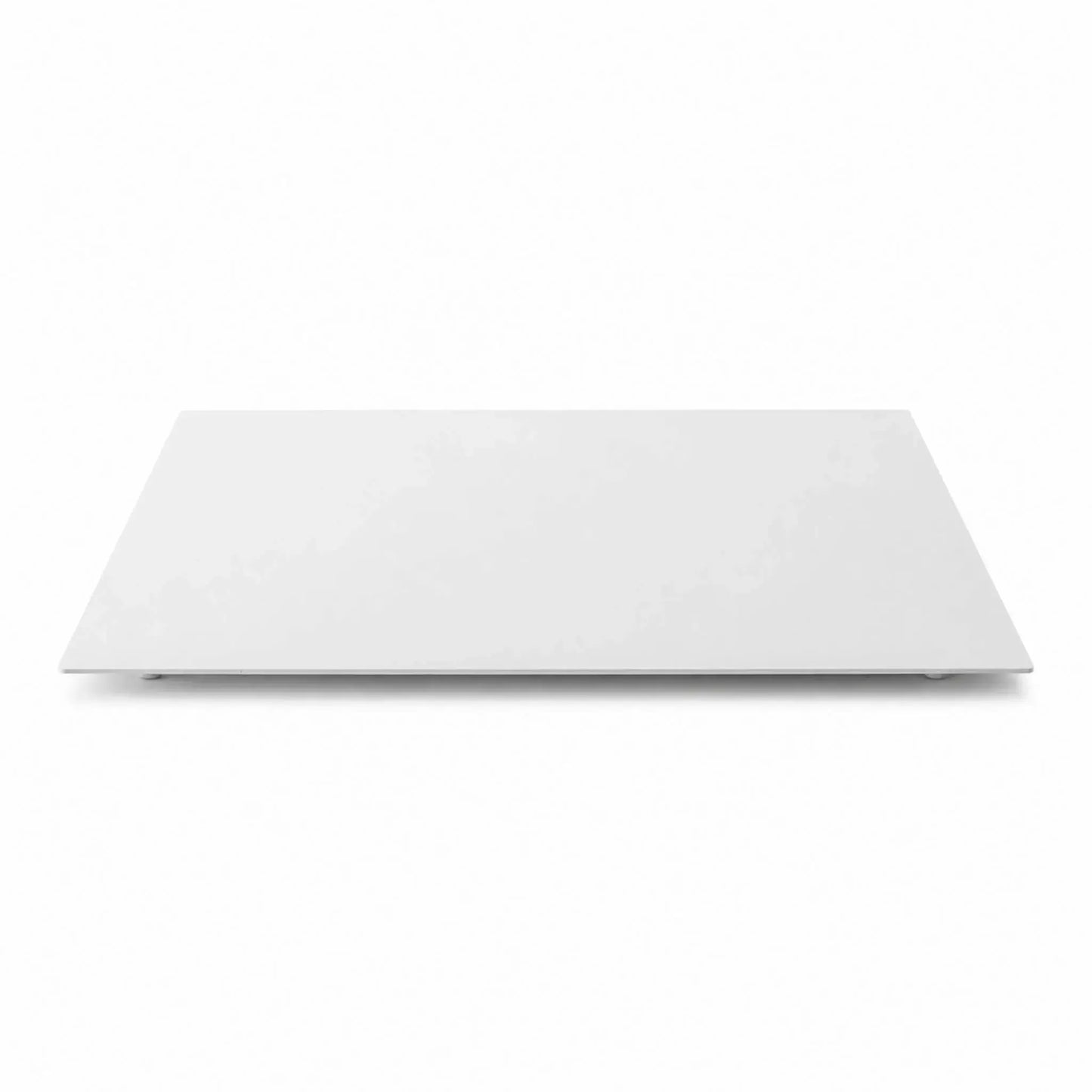 HPC Fire Hearth Products Controls Dekko GFRC Concrete Alea Bravo 32 x 32 Fire Pit Table Top Lid White Background MAIN image showing the square metal tabletop cover by itself. Displayed on a clean white background, the low-profile lid features a sleek modern design with a smooth flat surface and discreet support feet underneath. Designed specifically for Alea Bravo fire pits, it creates a finished tabletop appearance while covering the burner area.