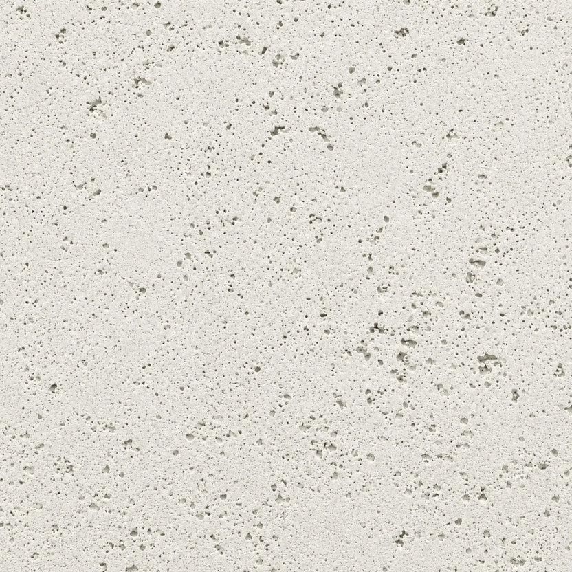 HPC Fire Hearth Products Dekko GFRC Concrete Fire Pit Limestone finish swatch showing a soft off-white concrete texture with fine pores and subtle natural mottling. This bright, clean finish highlights the handcrafted appearance of GFRC concrete and provides a timeless look for outdoor fire pits, fire tables, and luxury backyard gathering spaces.