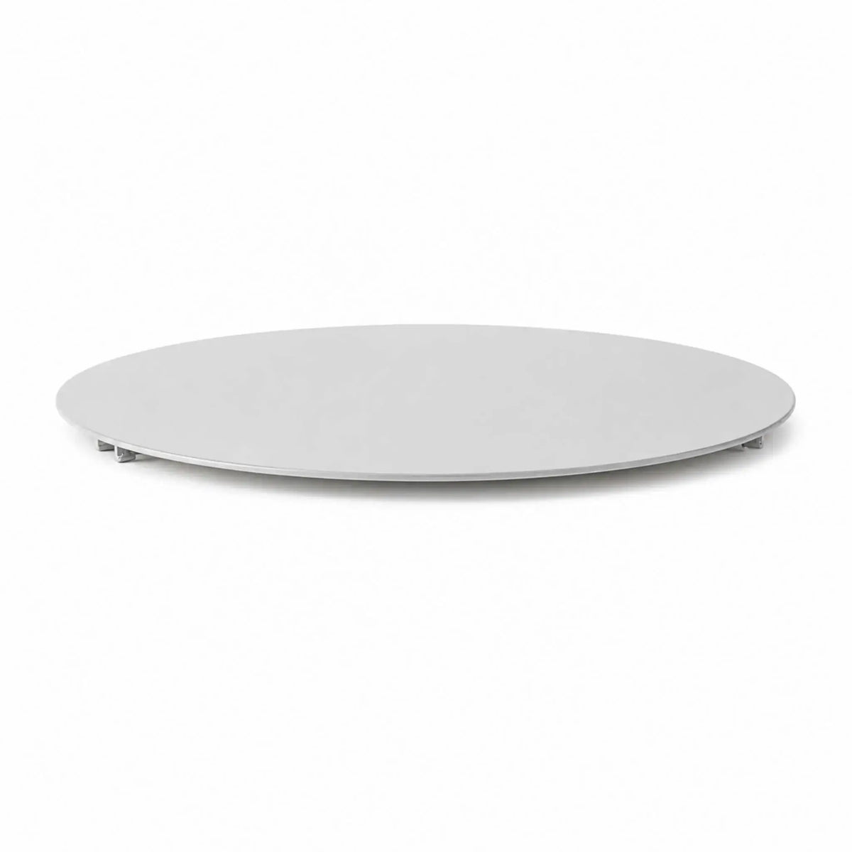 HPC Fire Hearth Products Controls Dekko GFRC Concrete Serenade 40 Fire Pit Table Top Lid shown on a clean white background. This round metal cover is designed to fit the Serenade 40 fire pit table, providing a smooth tabletop surface when the burner is not in use. The low-profile circular lid features a durable finish and precision fit for protecting the fire pit opening while enhancing the fire table’s modern aesthetic.
