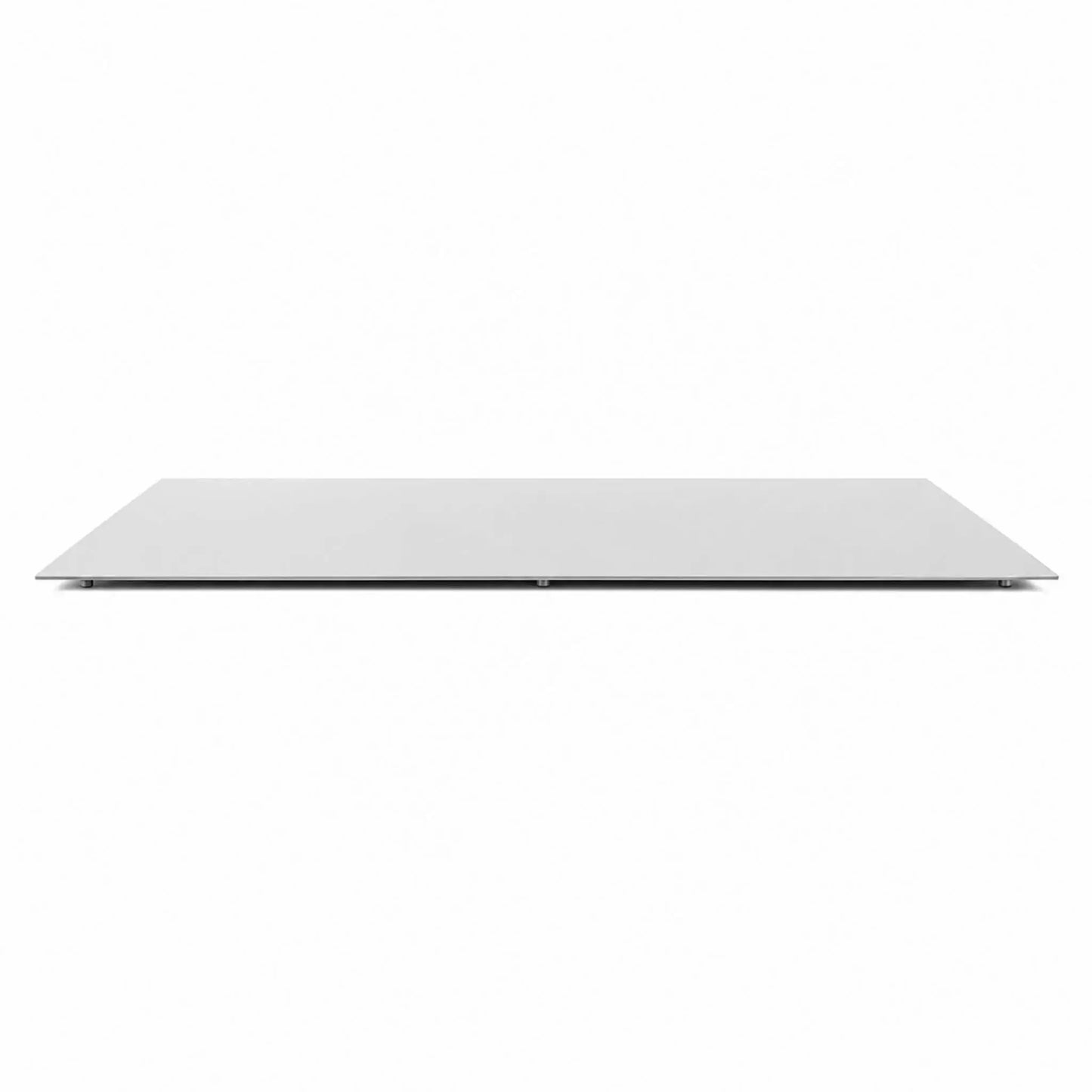 HPC Fire Hearth Products Controls Dekko GFRC Concrete Sonoma 56 x 30 Fire Pit Table Top Lid shown on a clean white background. This rectangular metal cover is designed to fit the Sonoma 56 x 30 fire pit, transforming the burner opening into a functional tabletop surface when the fire feature is not in use. The slim, modern profile and durable construction complement contemporary outdoor living spaces.